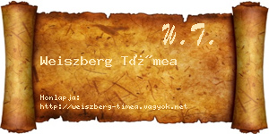 Weiszberg Tímea névjegykártya